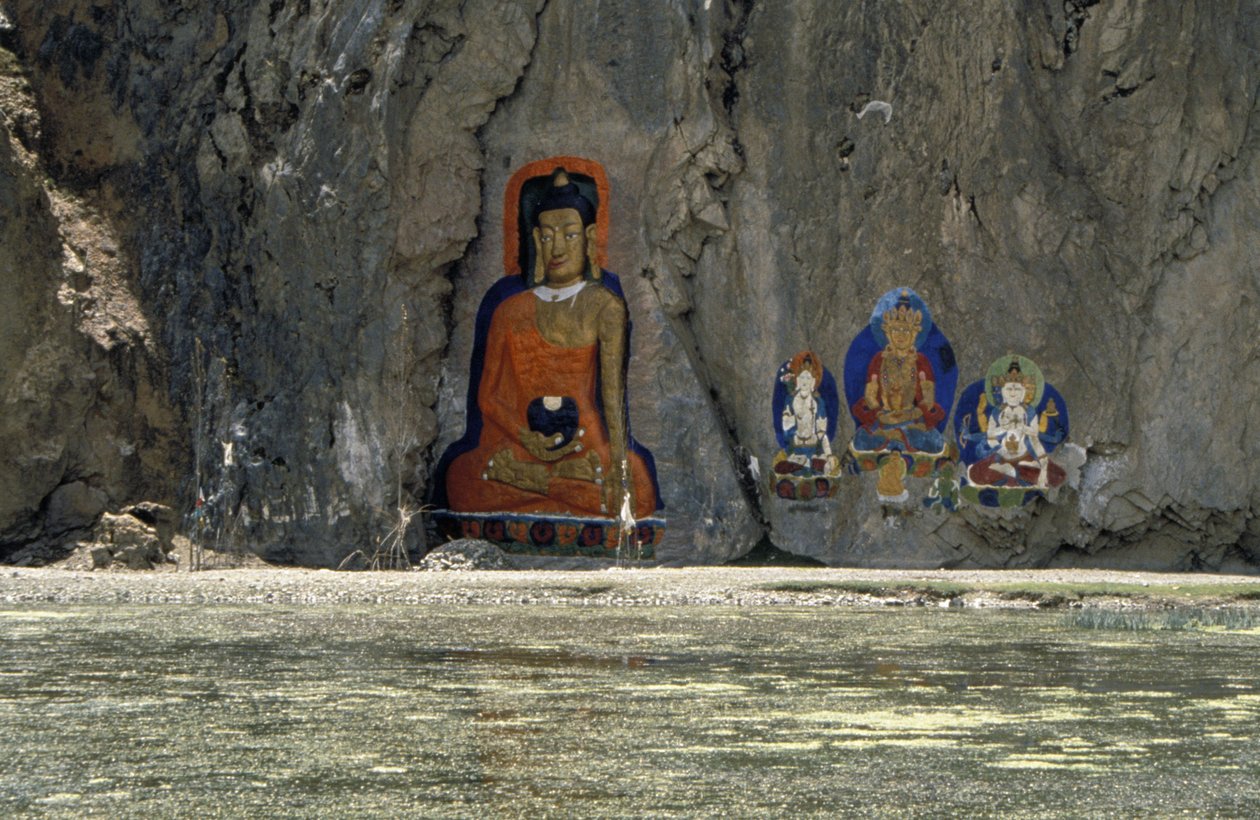 तिब्बत में बौद्ध शैल चित्र द्वारा अज्ञात