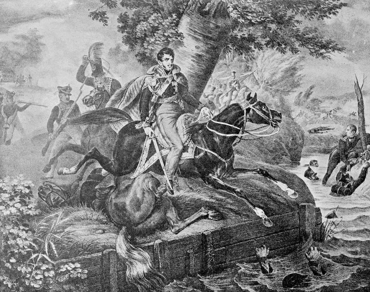 1813 के लीपज़िग की लड़ाई में जोज़ेफ़ पोनतोव्स्की की मृत्यु द्वारा अज्ञात