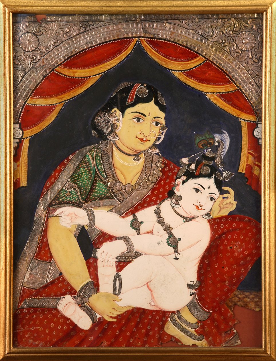 कृष्णा, तंजावोर स्कूल ऑफ पेंटिंग 19 वीं सदी के अंत में। तमिलनाडु, भारत द्वारा अज्ञात