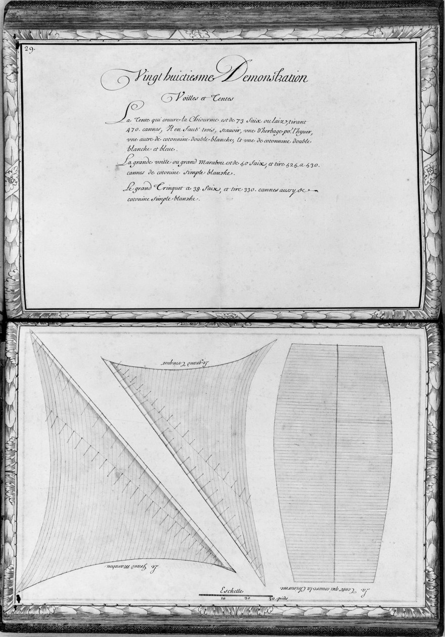 एक गैली, बीस-आठवें प्रदर्शन, प्लेट 29 की धाराएँ, &39;एक लकड़ी के निर्माण में प्रवेश करने वाली लकड़ी, लौंग और फेरमेंस के सभी टुकड़ों का प्रदर्शन ...&39; द्वारा फ्रेंच स्कूल