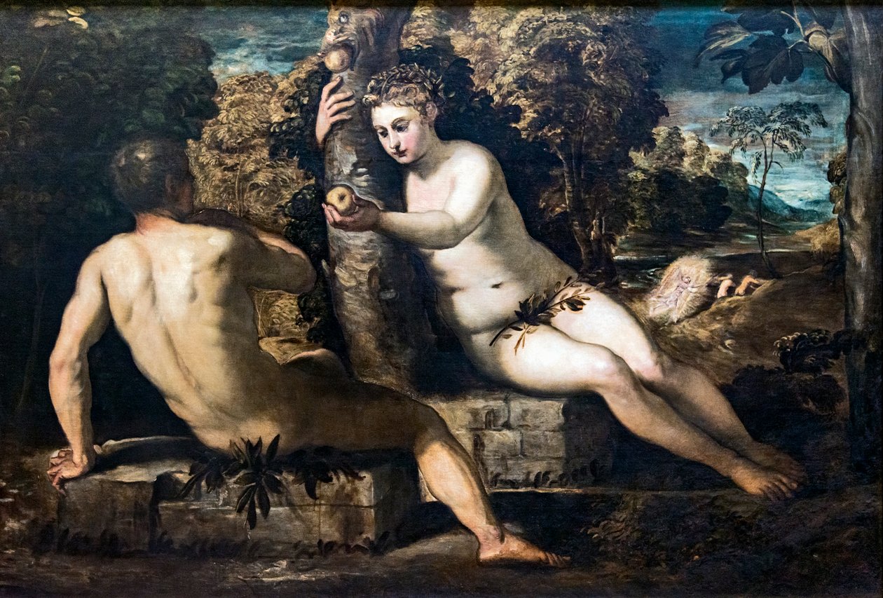 आदम और हव्वा का प्रलोभन द्वारा Tintoretto