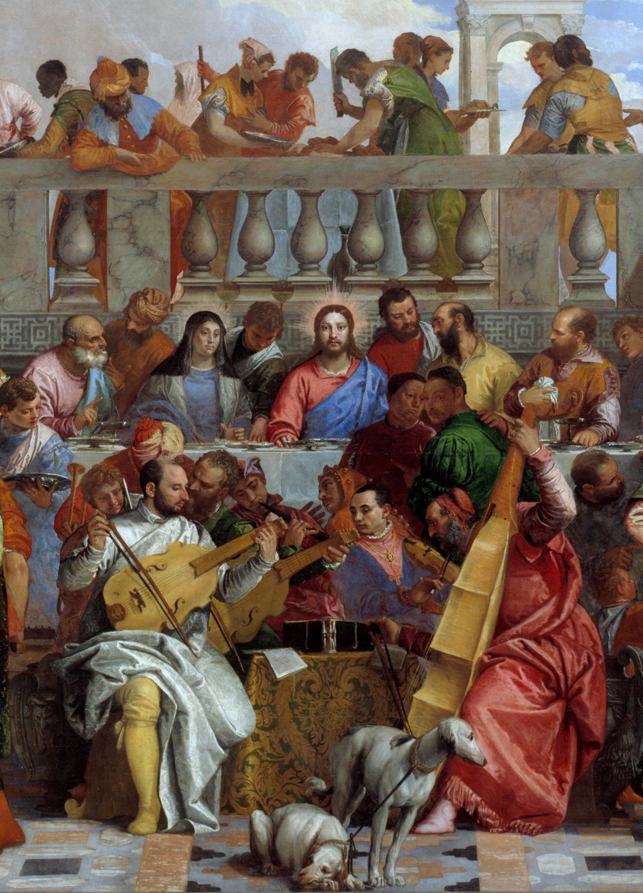 Veronese . द्वारा "" Les Noces de Cana (द वेडिंग एट काना) "का केंद्रीय विवरण द्वारा वेरोनीज़