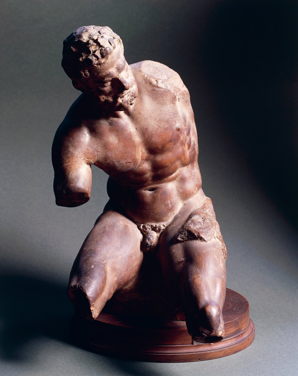 नर नग्न, लगभग 1572, जियाम्बोलोग्ना द्वारा (1529-1608), टेराकोटा मूर्तिकला, 38.5 सेमी द्वारा गियमबोलोग्ना
