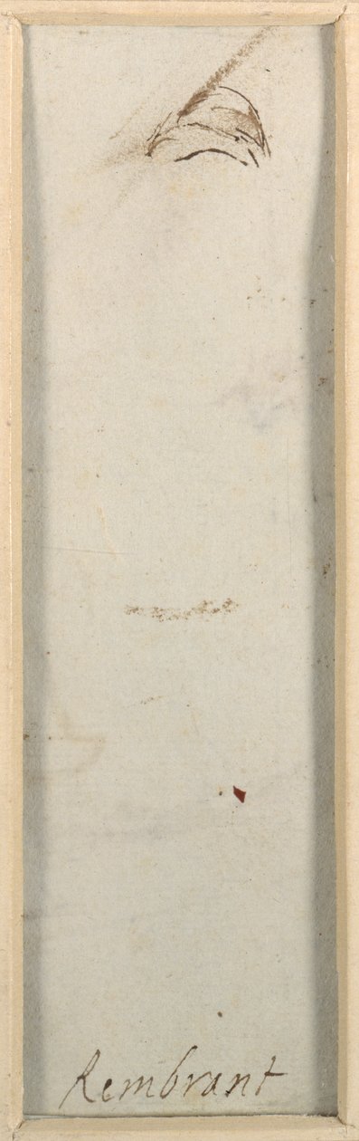 'रेम्ब्रांट', c.1650-52 (कागज पर कलम और स्याही) द्वारा (attr। to) रेम्ब्रांट हर्मेन्ज़। वैन रिजनो