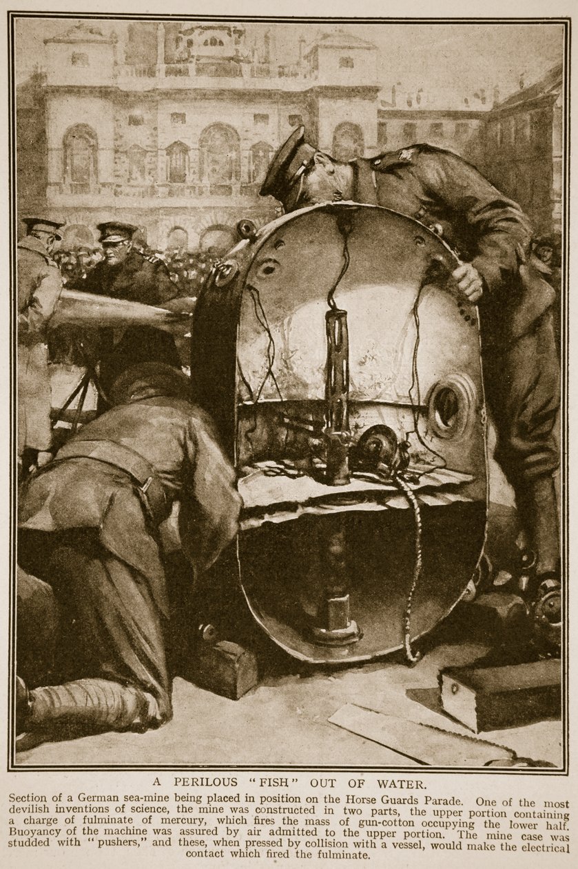 पानी से बाहर एक खतरनाक मछली, 1914-19 द्वारा अज्ञात