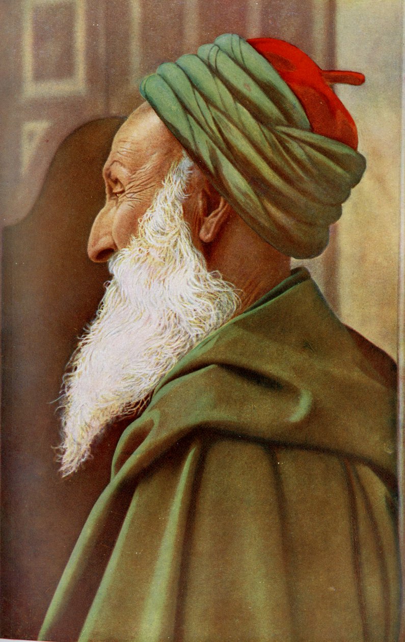 अफ्रीका। ट्यूनिस शहर के यहूदी रब्बी। 1920 द्वारा अज्ञात