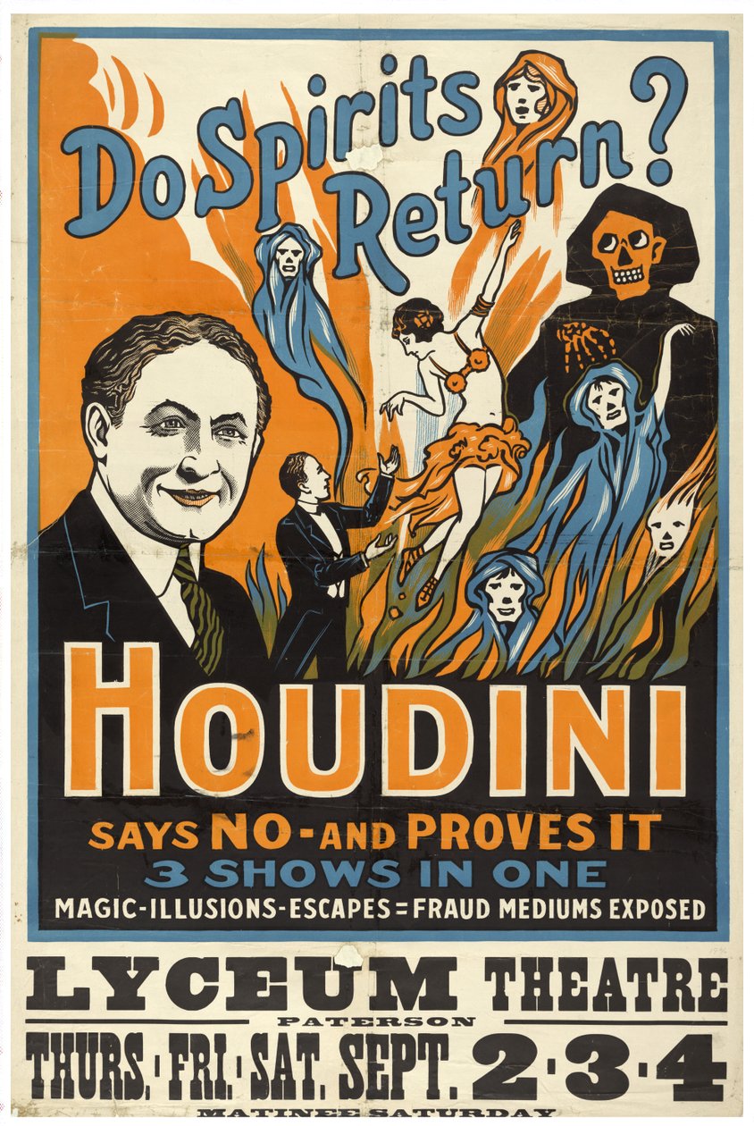 हैरी Houdini, आत्माओं वापस आ जाओ c.1909 द्वारा अज्ञात
