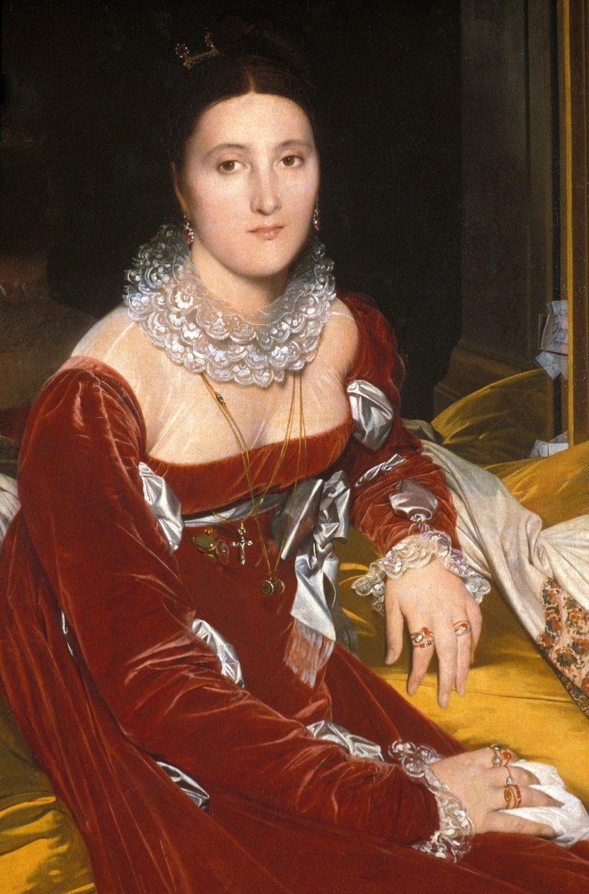 लॉयर एटलांटिक एन * 096 - संदर्भ डैफ एन * 900820368 - ललित कला के लिए नैनटेसम्यूज़ - "" मैडम डी सेनोनेंस "" (मैरी जेनेविएट मार्गुएराइट मार्कोज़, सेनकोन्स के विस्काउंट, 1783-1828) - जीन अगस्टे डोमिन द्वारा द्वारा अज्ञात