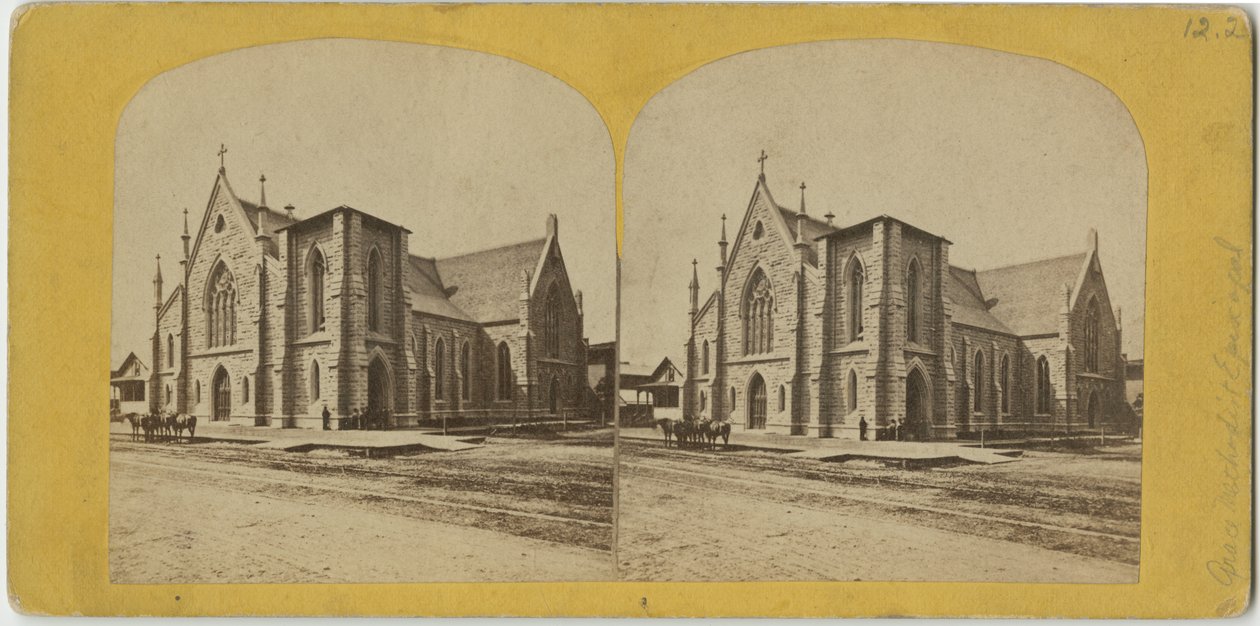 ग्रेस मेथोडिस्ट एपिस्कोपल चर्च, शिकागो, c.1870 द्वारा अमेरिकी फोटोग्राफर