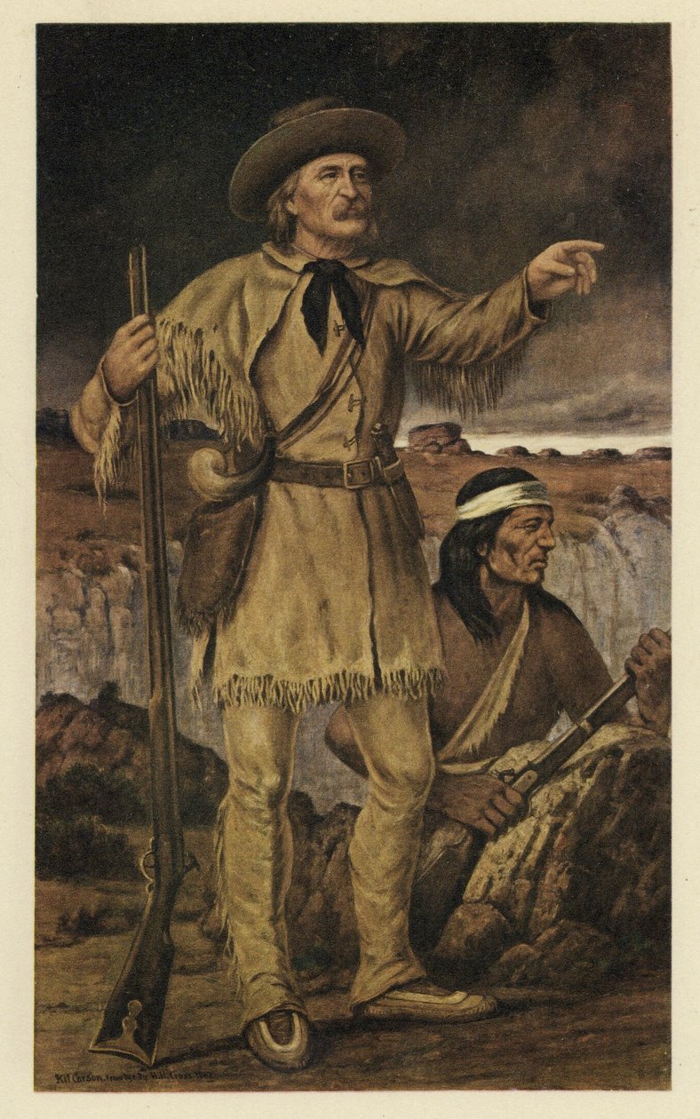 क्रिस्टोफर (किट) कार्सन (1809 - 1868), द्वारा अमेरिकी स्कूल