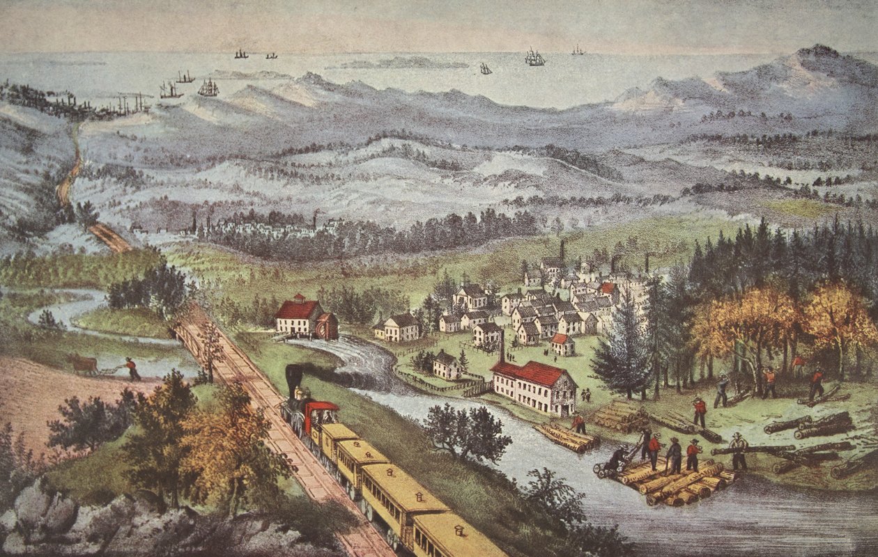 प्रशांत के लिए रेलमार्ग, पब। 1870, करियर और इव्स द्वारा अमेरिकी स्कूल