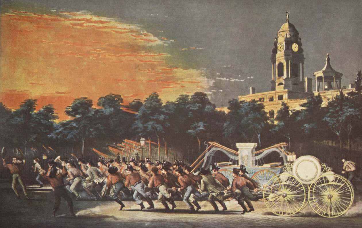द लाइफ ऑफ ए फायरमैन - द रेस, पब। 1854, करियर और इवेस द्वारा अमेरिकी स्कूल