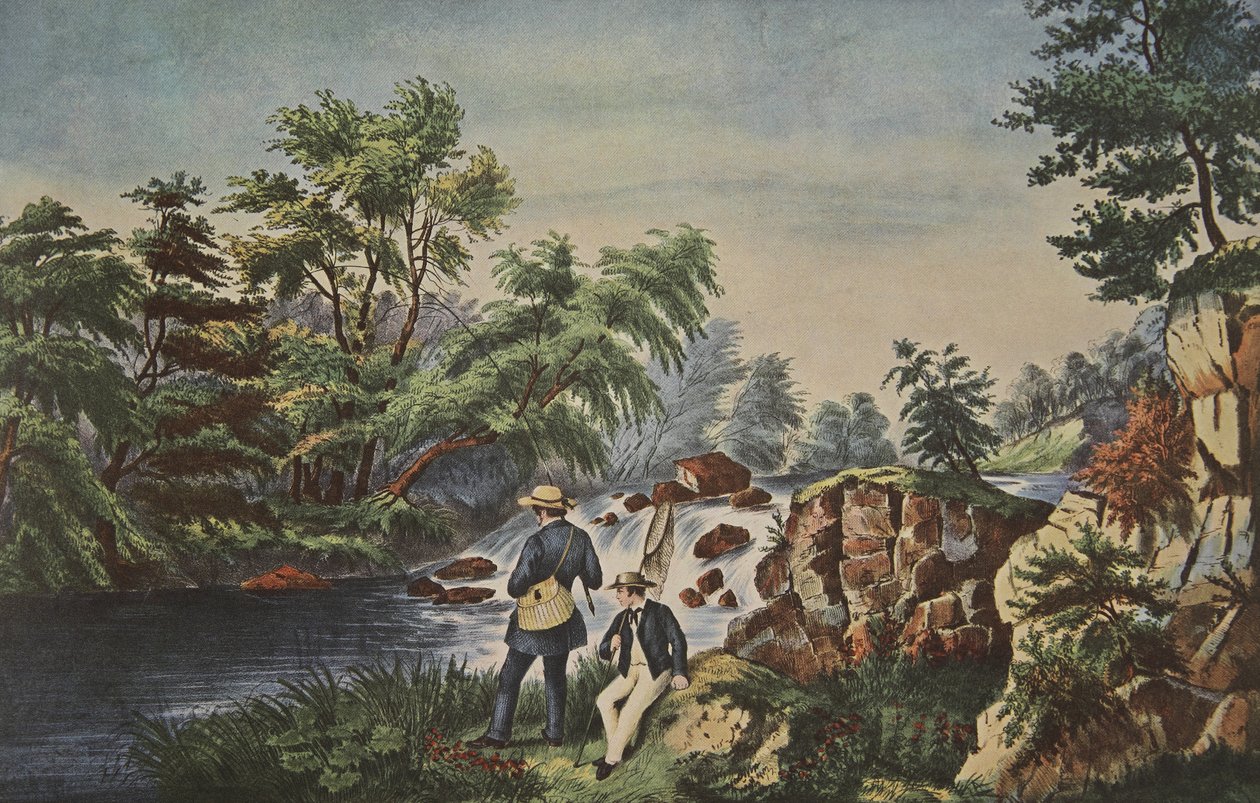 ट्राउट स्ट्रीम, क्यूरियर और इव्स, पब। 1852 द्वारा अमेरिकी स्कूल