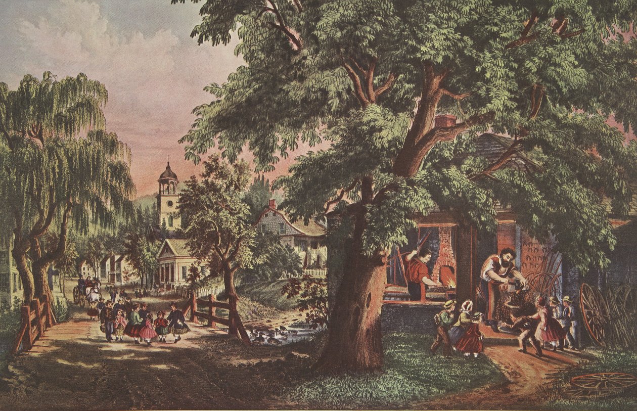 गांव लोहार, पब। 1864, करियर और इवेस द्वारा अमेरिकी स्कूल