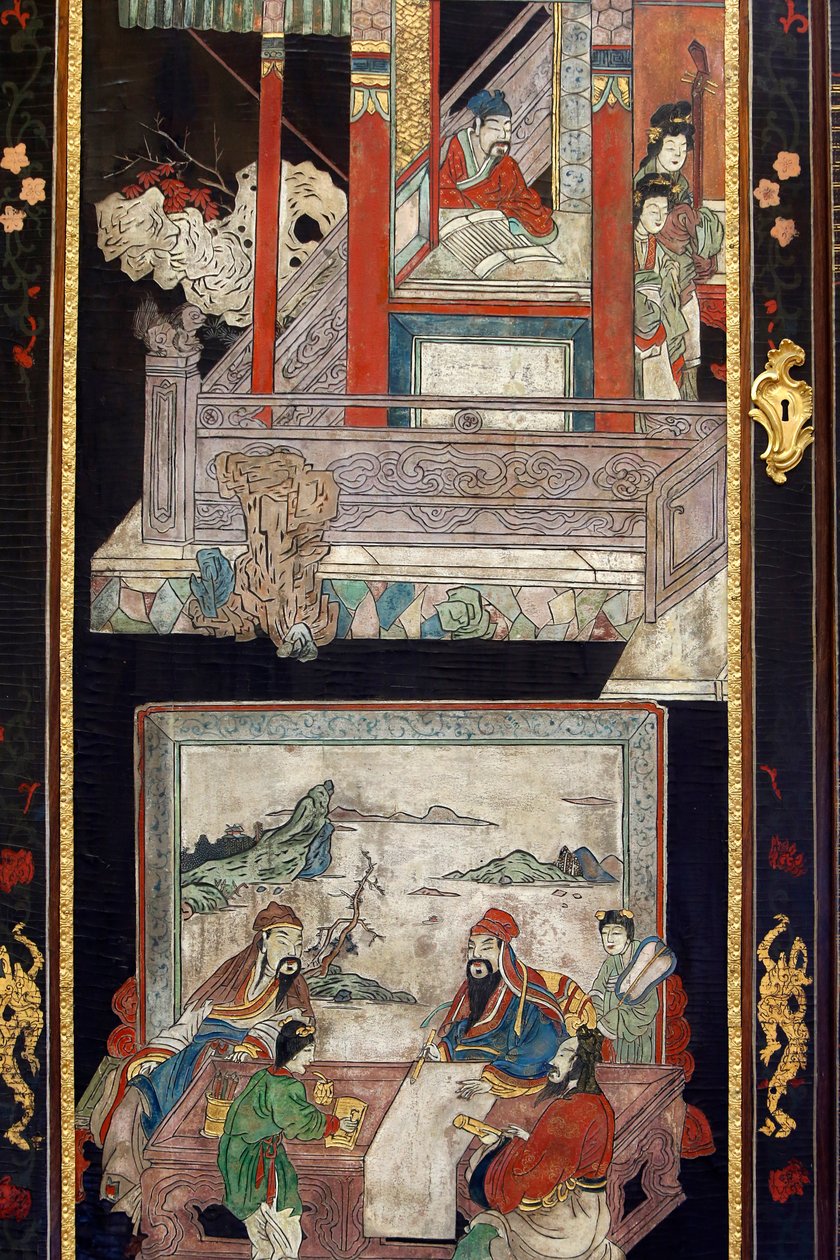 कोरोमंडेल लाहवुड पानेल्स चीन से, विस्तार, c.1730 द्वारा चीनी स्कूल