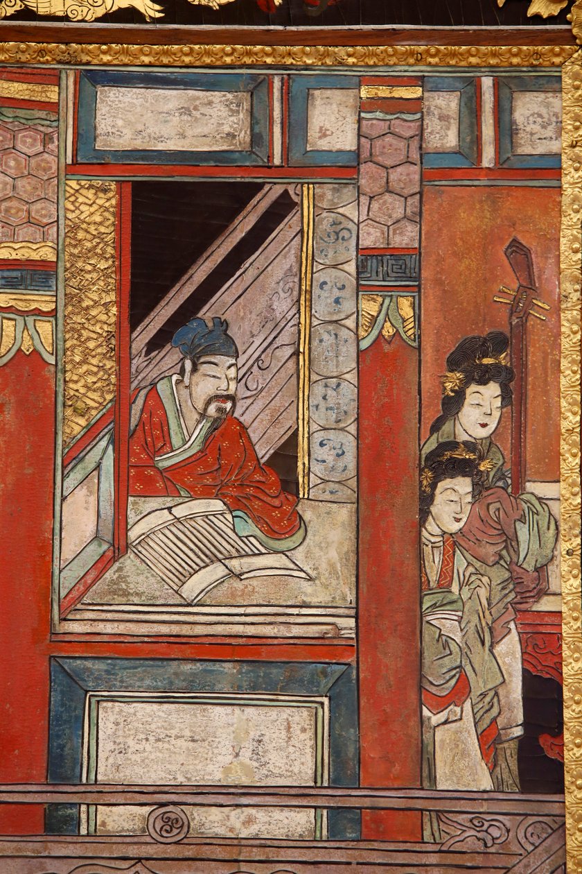 कोरोमंडेल लाहवुड पानेल्स चीन से, विस्तार, c.1730 द्वारा चीनी स्कूल