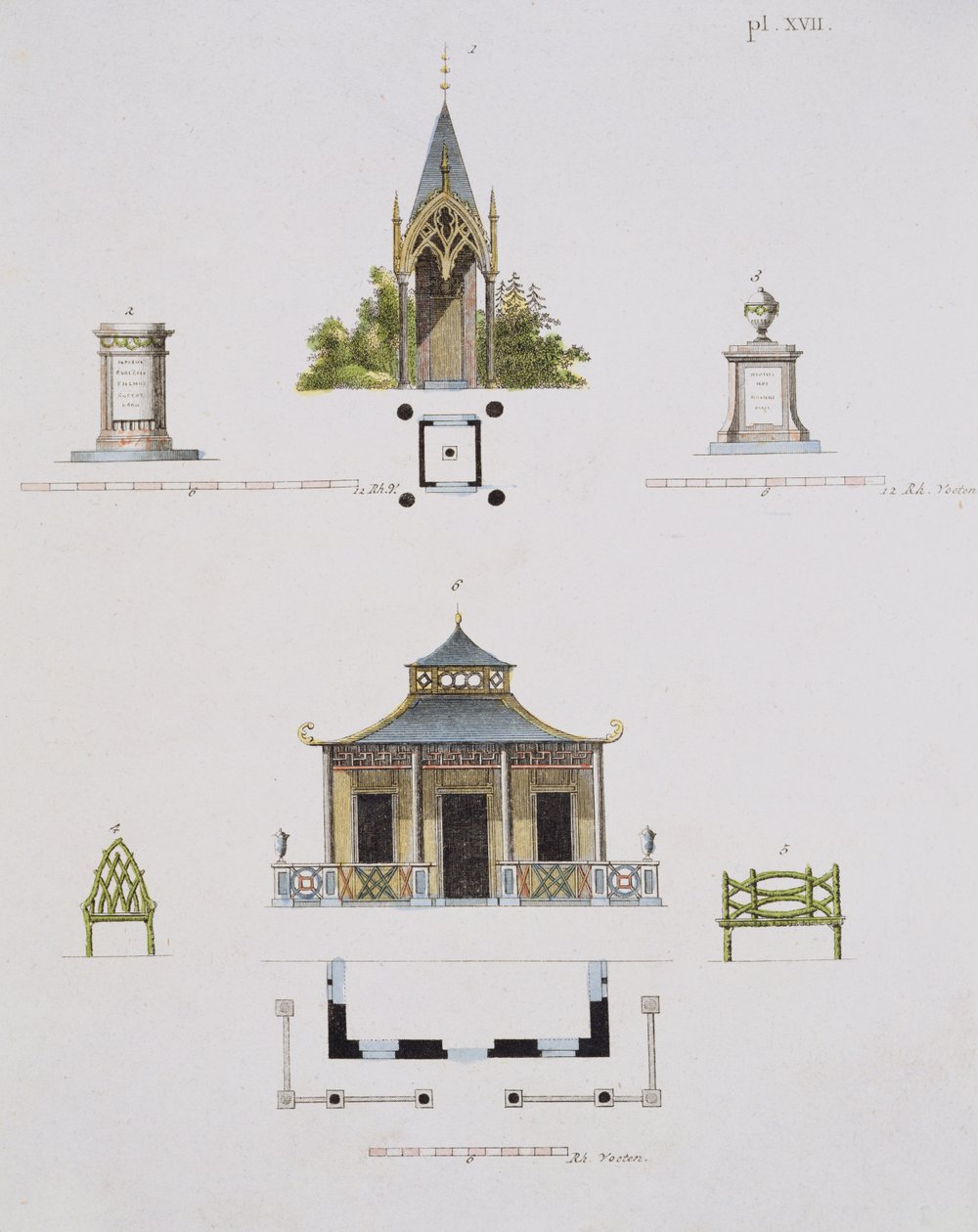 जी। वैन लार की पत्रिका गार्डन गार्डन की सजावट, 1802 प्रकाशित (172966 भी देखें) द्वारा डच स्कूल