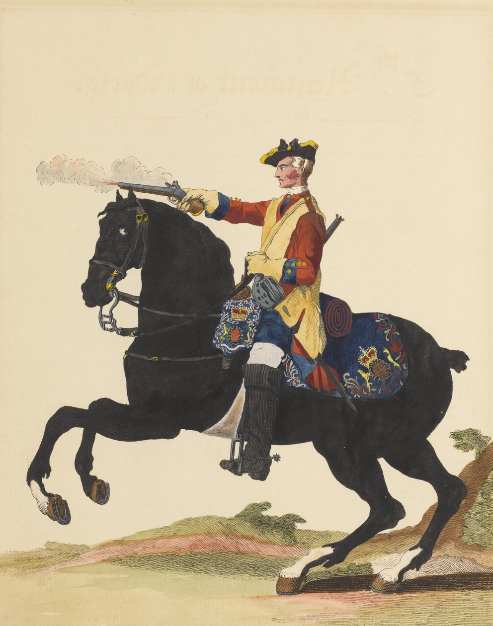 5 वीं रेजिमेंट ऑफ हॉर्स, 1742 द्वारा अंग्रेजी स्कूल