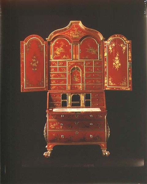ब्यूरो बुककेस खुले दरवाजे, अंग्रेजी, c.1700 (लाल रंग का द्वारा अंग्रेजी स्कूल