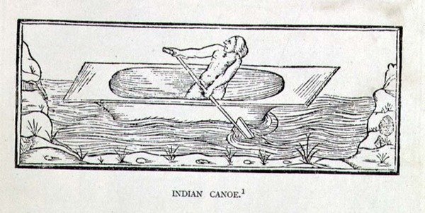 इंडियन कैनो, द नैरेटिव एंड क्रिटिकल हिस्ट्री ऑफ़ अमेरिका, जस्टिन विंसर, लंदन, 1886 द्वारा संपादित द्वारा अंग्रेजी स्कूल