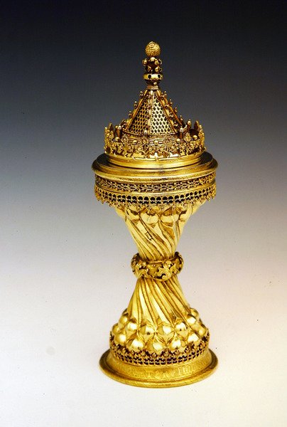 वार्डन हिल्स सॉल्ट, न्यू कॉलेज को प्रस्तुत, c.1475-94 (सिल्वर गिल्ट) (98508 भी देखें) द्वारा अंग्रेजी स्कूल