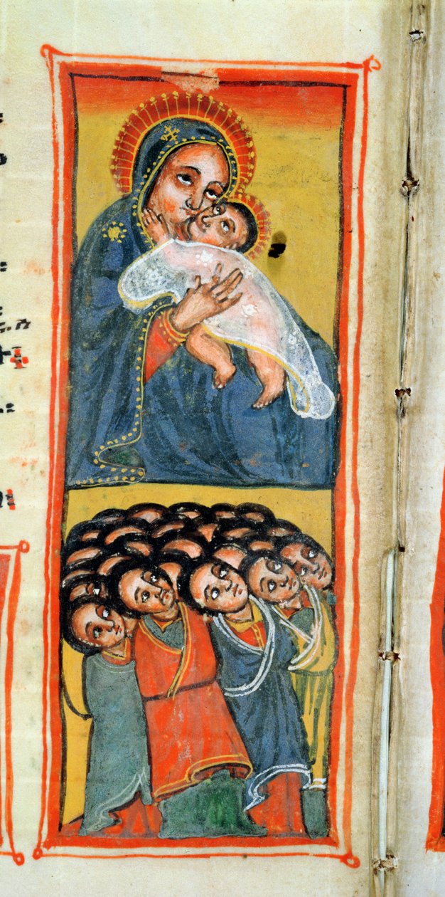 W.916 fol.12v मैडोना और बाल द्वारा इथियोपिया का स्कूल
