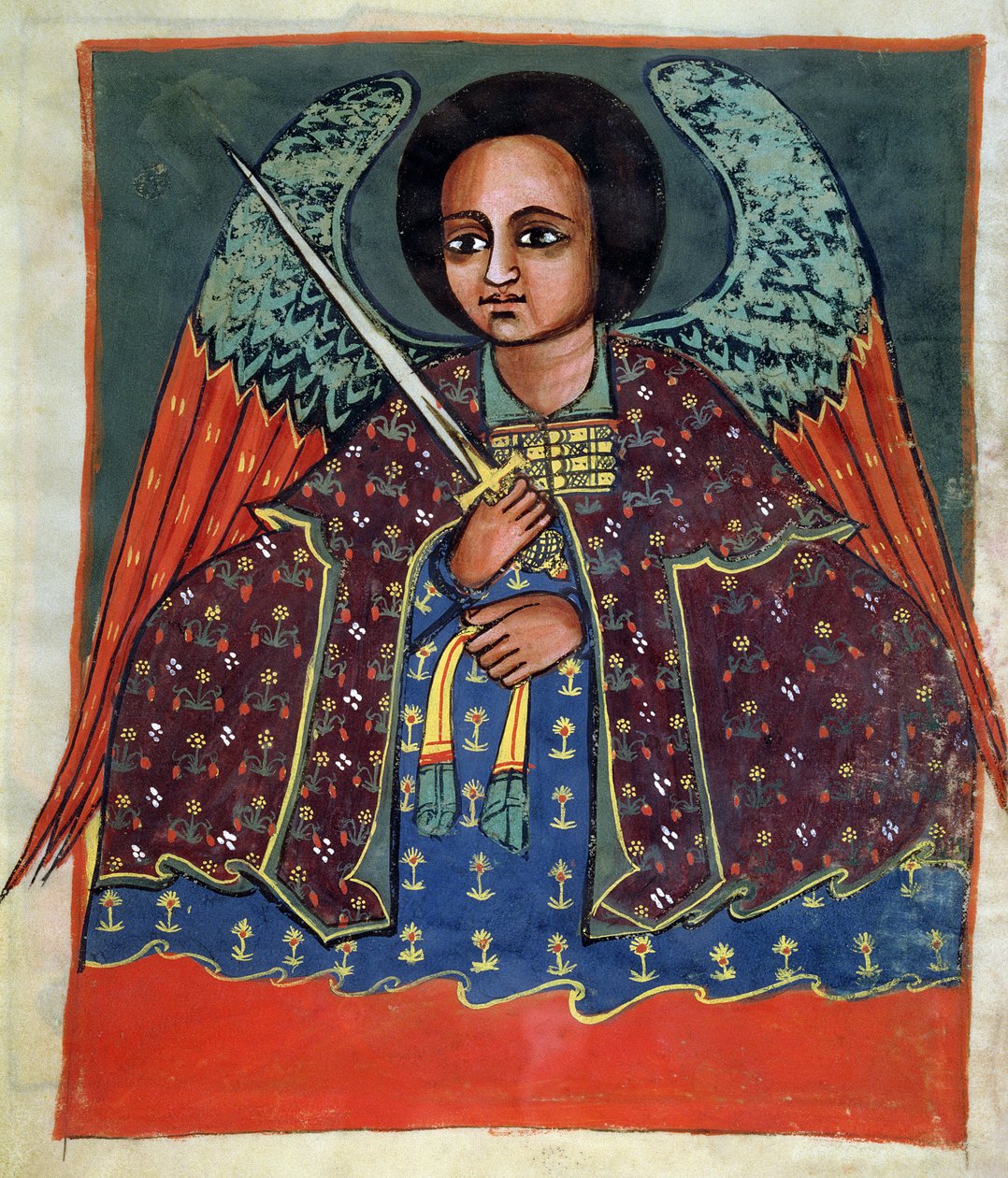 W.953 fol.4v द आर्कगेल माइकल द्वारा इथियोपिया का स्कूल