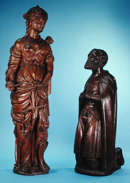 न्याय से लकड़ी के लिए पूछ रहे जेहान डे बोवे (लकड़ी) द्वारा फ्लेमिश स्कूल
