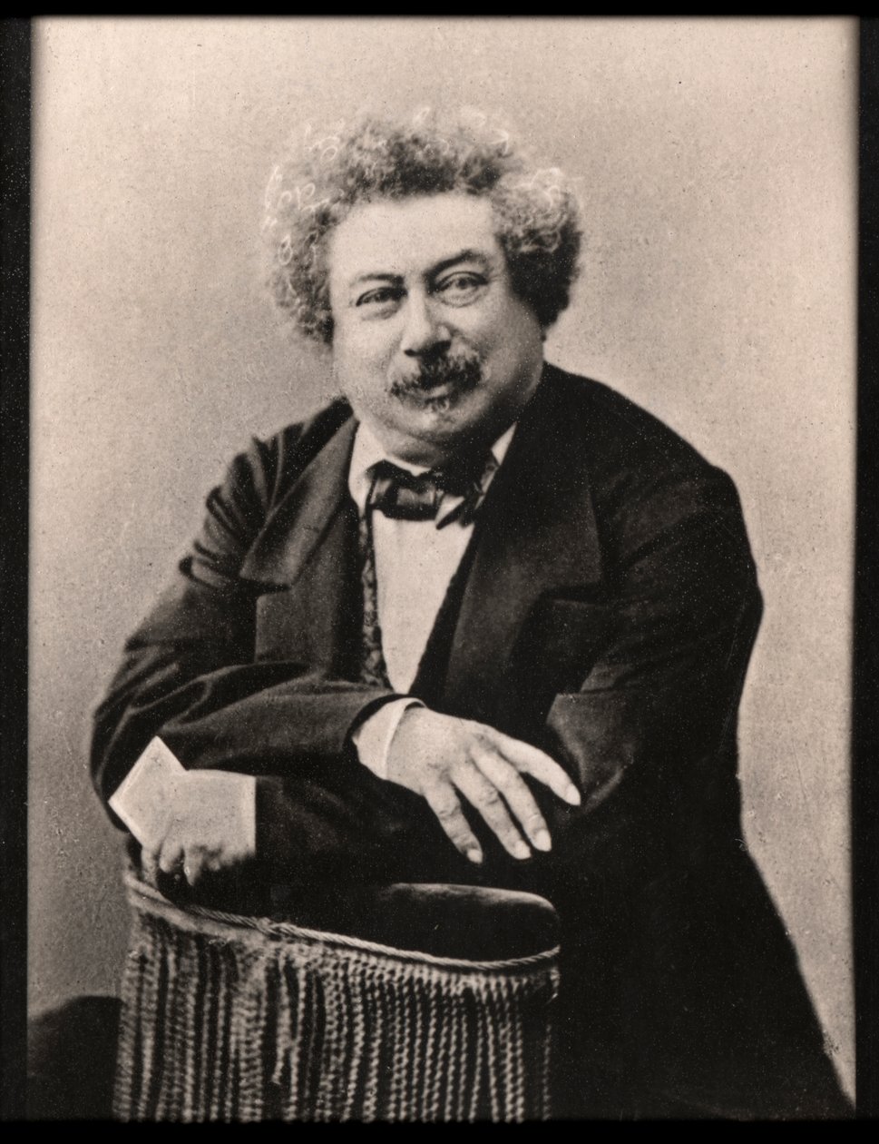 अलेक्जेंड्रे डुमास (1802-1870), फ्रेंच लेखक का चित्र। द्वारा फ्रेंच फोटोग्राफर