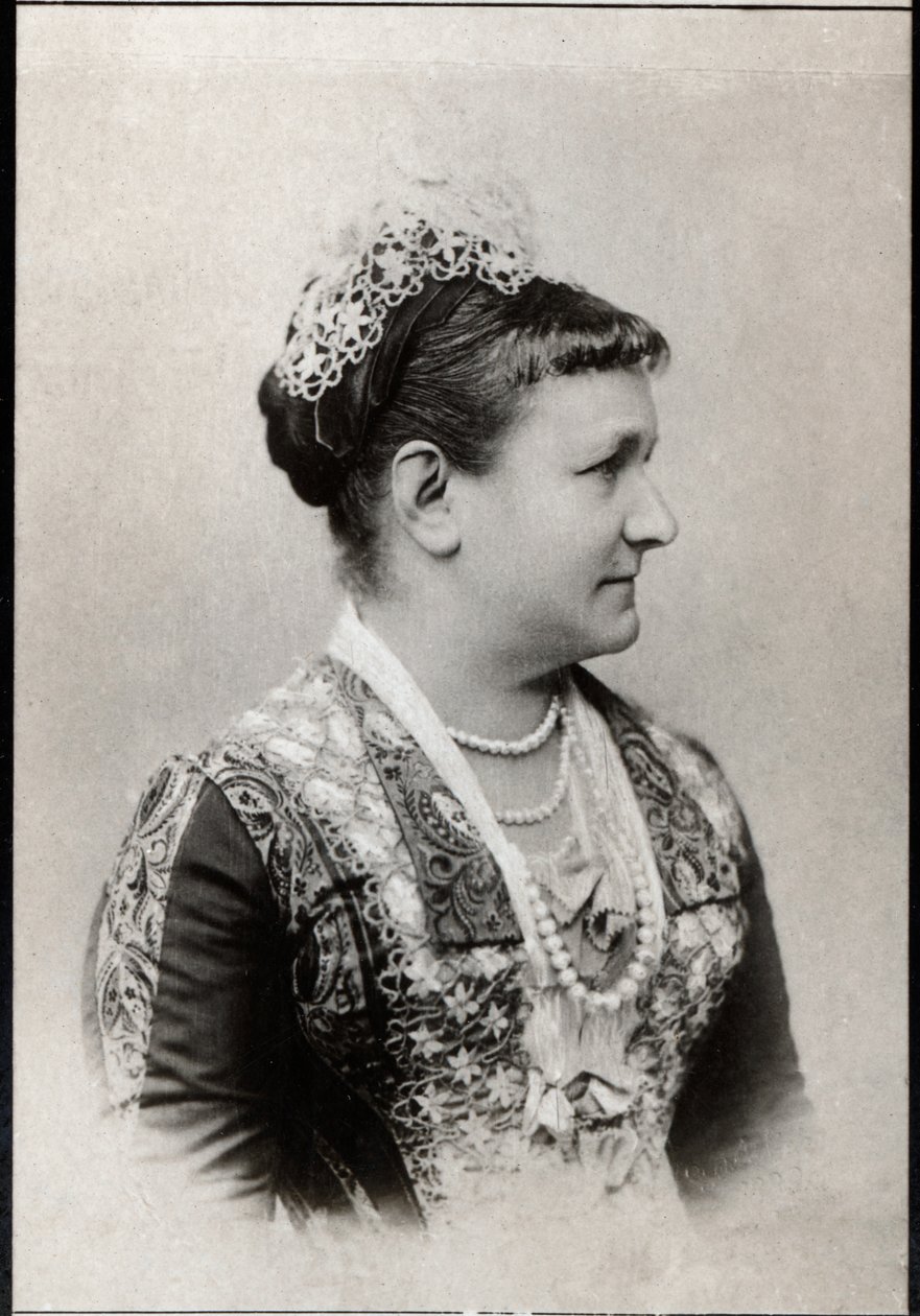 वासा (1833-1907) कैरोला के पोर्ट्रेट, सैक्सोनी की रानी। द्वारा फ्रेंच फोटोग्राफर