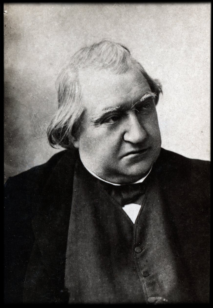 अर्नेस्ट रेन (1823-1892), फ्रेंच दार्शनिक और लेखक के चित्र। द्वारा फ्रेंच फोटोग्राफर