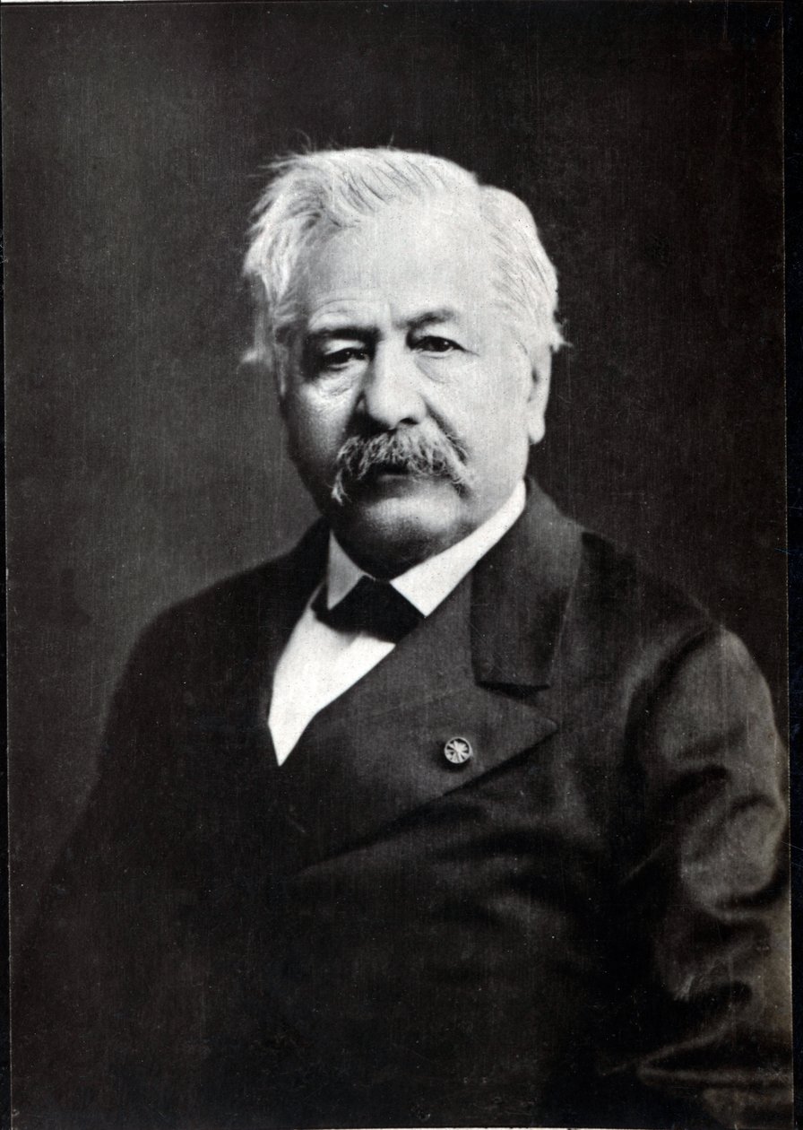 फर्डिनेंड मैरी डे लेप्स का पोर्ट्रेट (1805-1894), फ्रांसीसी राजनयिक और स्वेज नहर का विकास। द्वारा फ्रेंच फोटोग्राफर