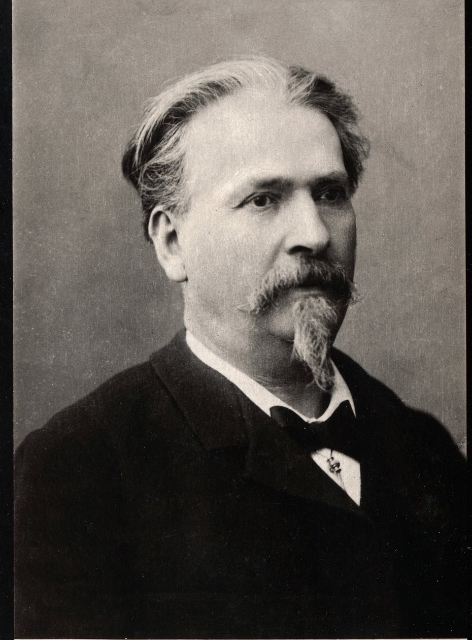 फ्रैडरिक मिस्ट्रल (1830-1914), फ्रेंच लेखक और कवि के चित्र। द्वारा फ्रेंच फोटोग्राफर