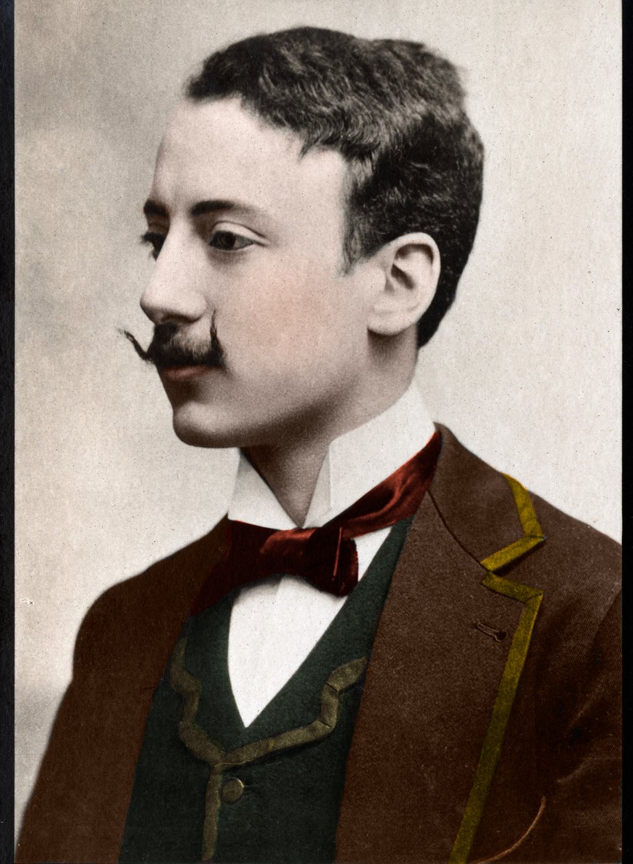 गैब्रिएल का चित्रण dAnnunzio (1863-1938), इतालवी लेखक। द्वारा फ्रेंच फोटोग्राफर