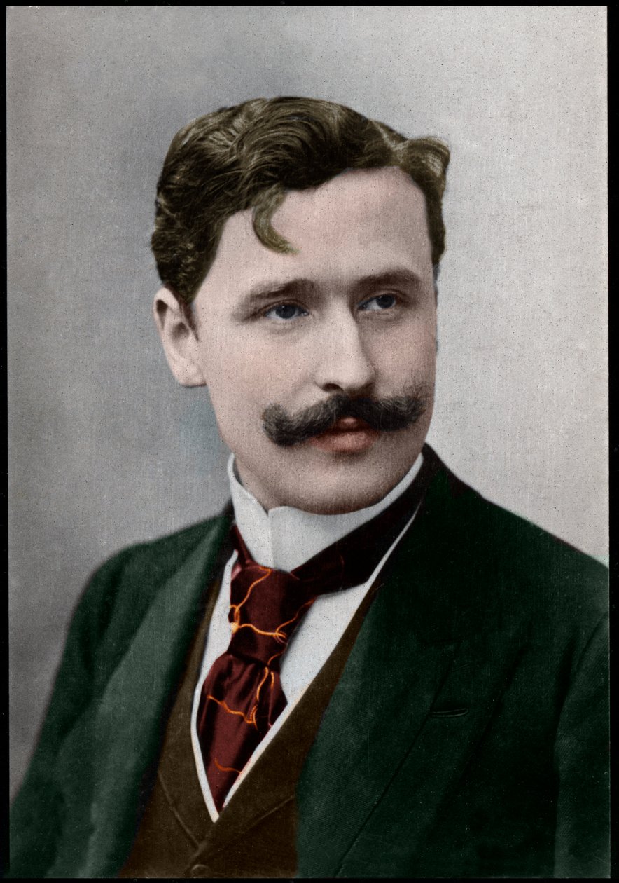 जॉर्जेस फेयडेउ (1862-1921) फ्रेंच नाटककार का चित्रण। द्वारा फ्रेंच फोटोग्राफर