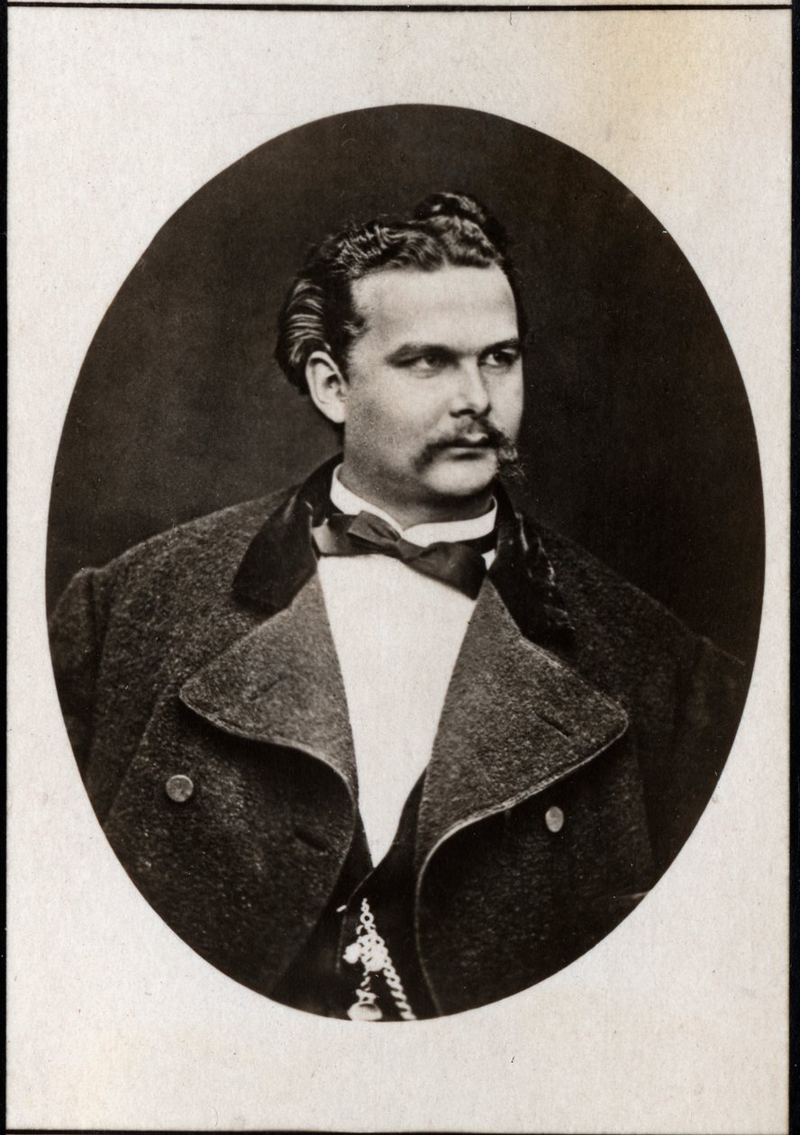 बवेरिया के राजा लुडविग द्वितीय (1845-1886) का चित्रण। द्वारा फ्रेंच फोटोग्राफर
