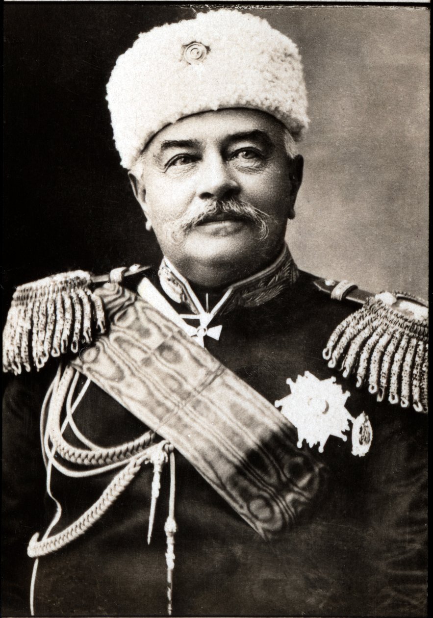 मिखाइल इवानोविच ड्रैगोमेरोव (1830-1905), रूसी जनरल और सैन्य लेखक का पोर्ट्रेट। द्वारा फ्रेंच फोटोग्राफर