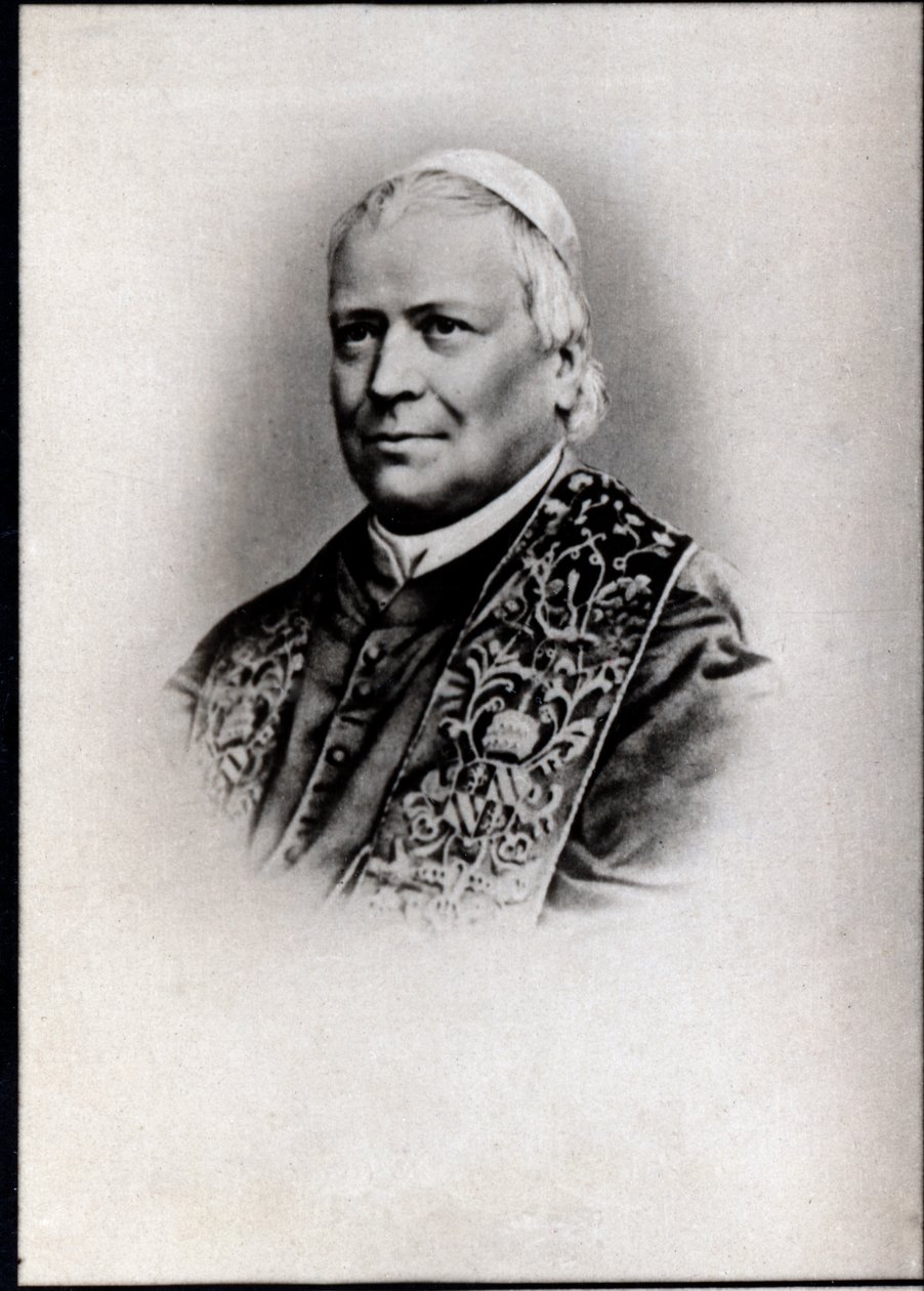 पोप पायस IX (पाई IX) (1792-1878) का पोर्ट्रेट। द्वारा फ्रेंच फोटोग्राफर