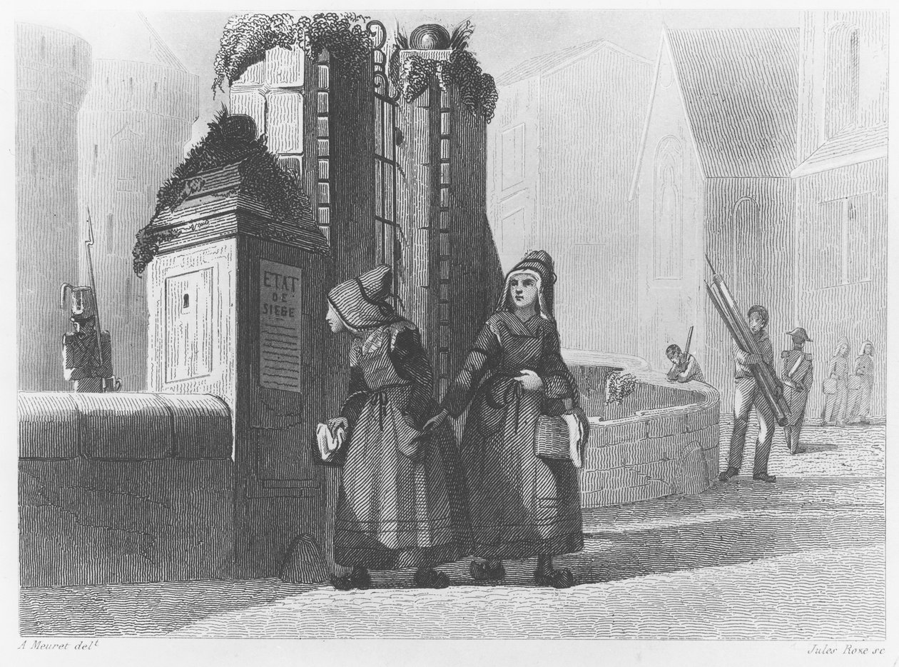 1820 में नैनटेस में बेर की डचेस का आगमन द्वारा फ्रेंच स्कूल