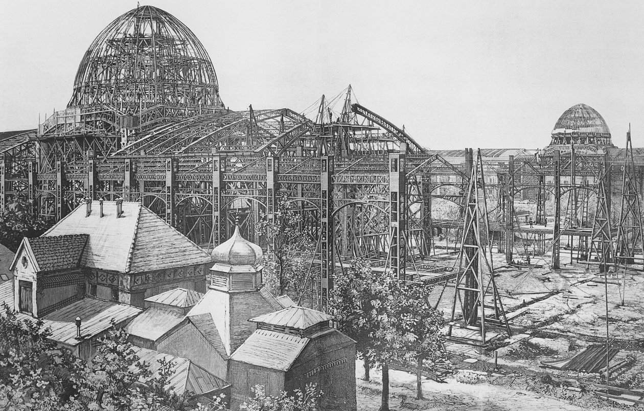 1889 के सार्वभौमिक प्रदर्शनी के लिए ललित कला और उदारवादियों के महल का निर्माण द्वारा फ्रेंच स्कूल