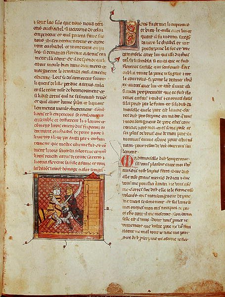 Ms 403 fol.127 रोमन dArtus से राजा और सम्राट के बीच मुकाबला द्वारा फ्रेंच स्कूल