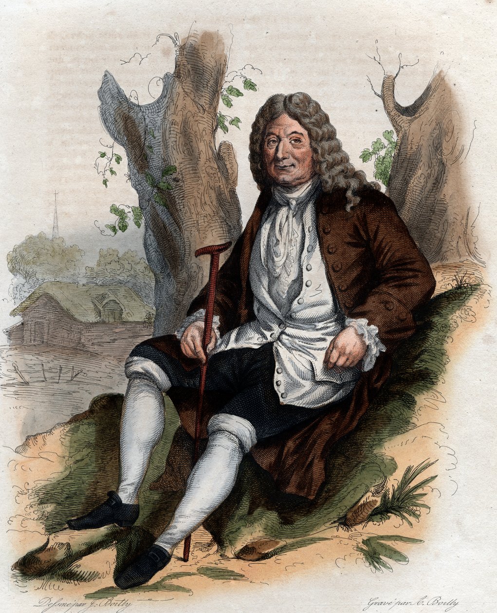 पोर्ट ऑफ़ एलेन रेने लेसेज (ले सेज) (1668-1747), फ्रांसीसी उपन्यासकार और नाटककार। द्वारा फ्रेंच स्कूल