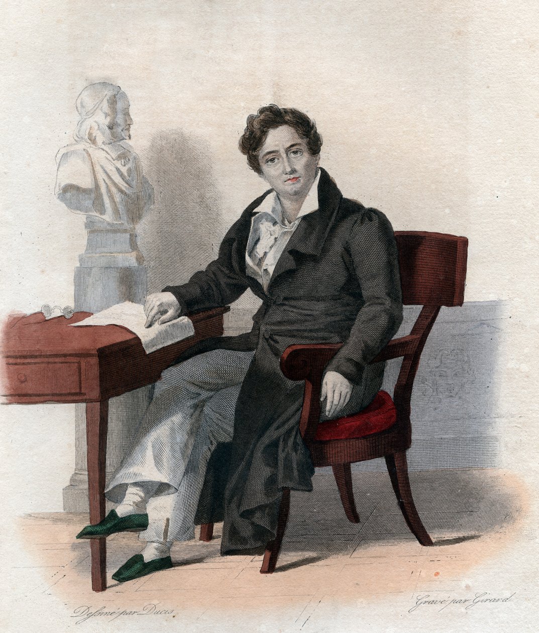 फ्रांकोइस जोसेफ तलमा (1763-1826), फ्रेंच अभिनेता का चित्र द्वारा फ्रेंच स्कूल