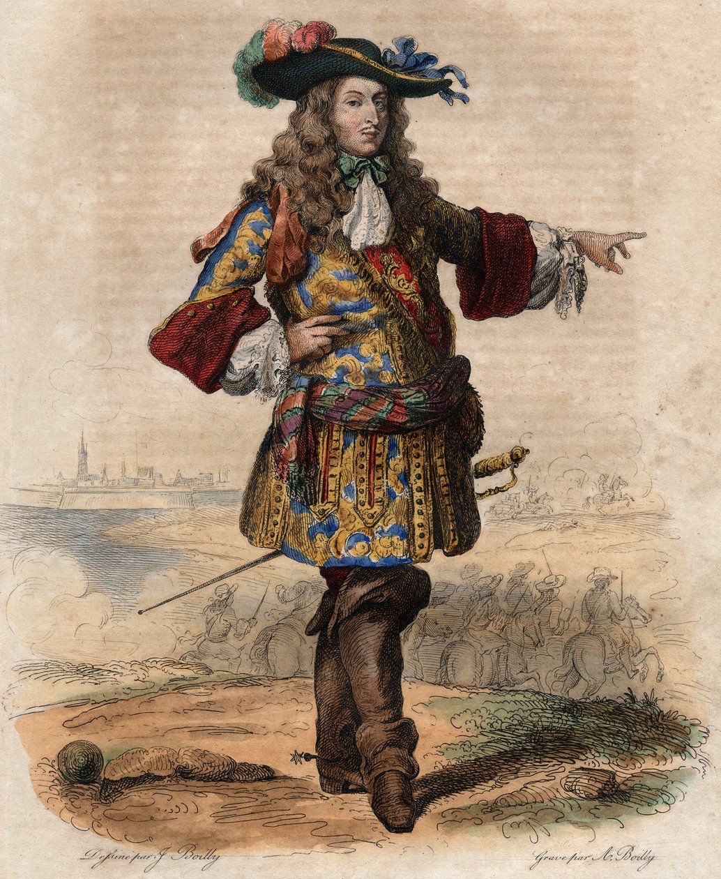 लुई डी बॉर्बन का पोर्ट्रेट, प्रिंस ऑफ कॉनडे (1621-1686), फ्रांसीसी जनरल, जिसे ले ग्रांड कोंडे के नाम से जाना जाता है। द्वारा फ्रेंच स्कूल