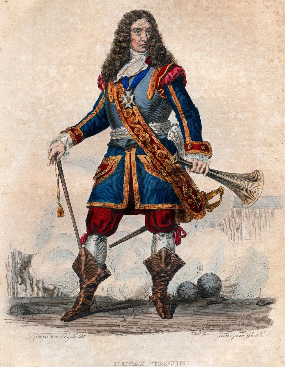 Rene Duguay Trouin (Rene Trouin du Gue बुलाया) (1673-1736), फ्रेंच कोर्सोर का चित्र द्वारा फ्रेंच स्कूल