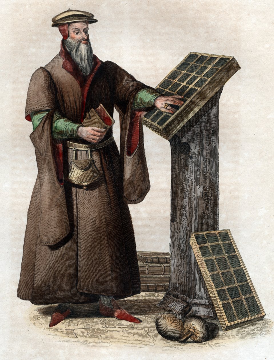 रॉबर्ट I एस्टियेन (रॉबर्ट स्टीफेंस) (1503-1559), फ्रेंच प्रिंटर का चित्र। द्वारा फ्रेंच स्कूल