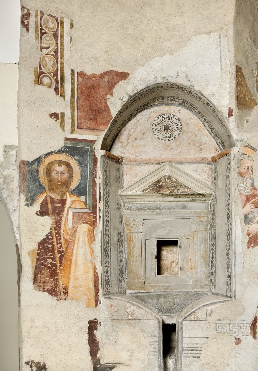 Tabernacle और Apostles के साथ आला द्वारा इतालवी स्कूल