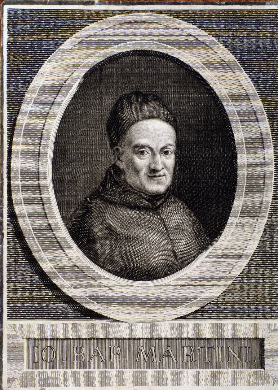 जीओवान्नी बतिस्ता मार्टिनी (1706-1784) इतालवी संगीतकार और संगीत सिद्धांतकार के चित्र द्वारा इतालवी स्कूल