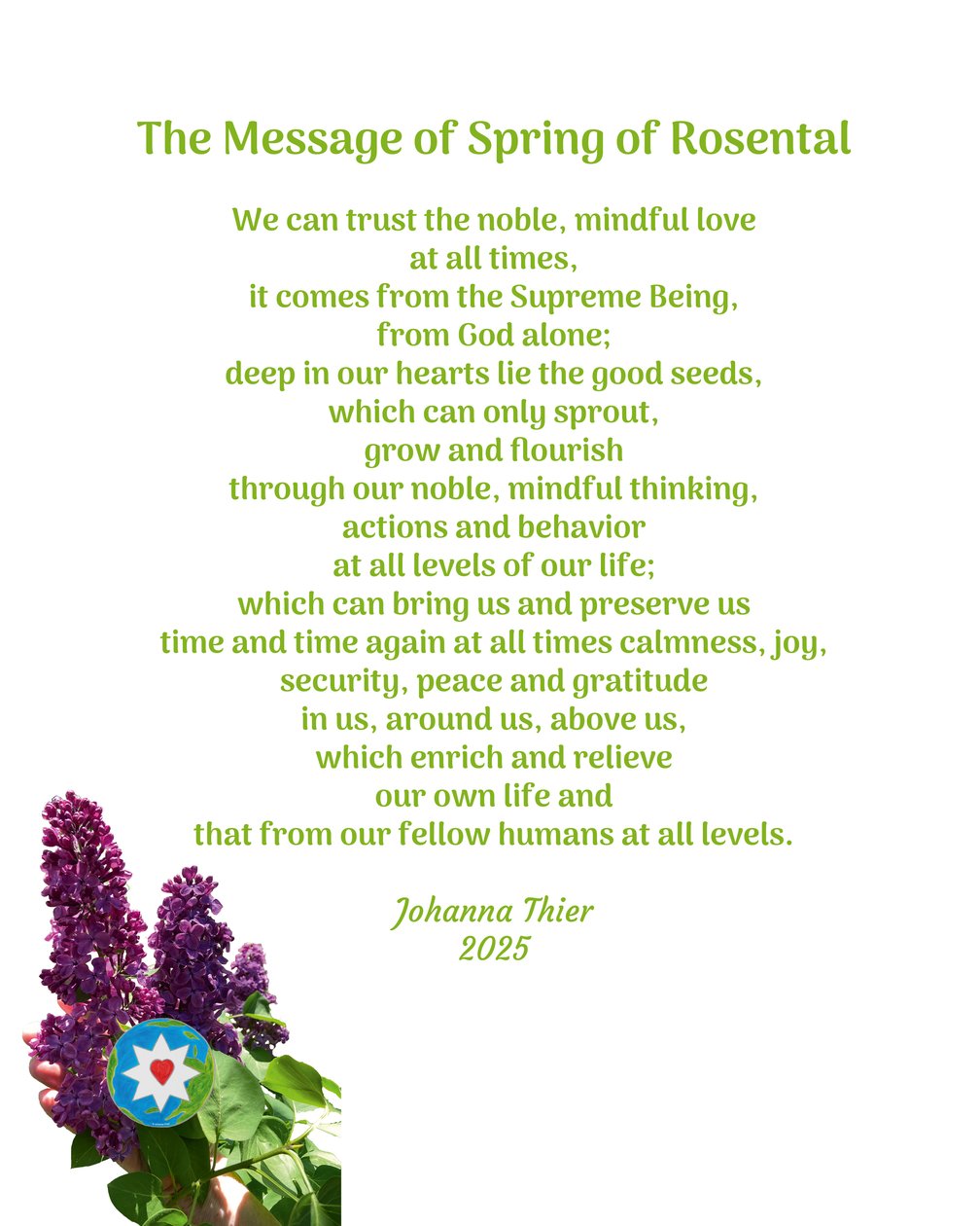 The Message of Spring of Rosental द्वारा जोहाना थिएर