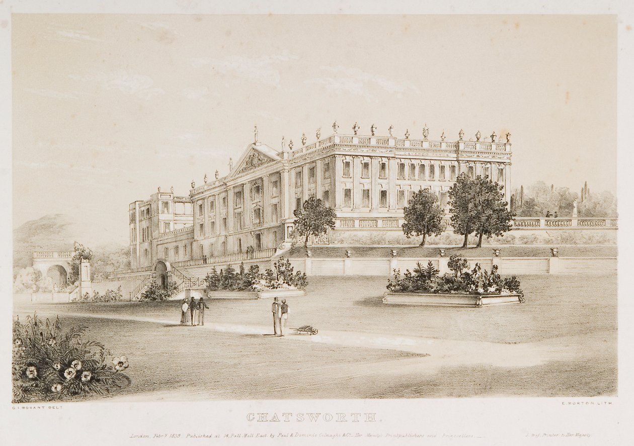 चैट्सवर्थ हाउस, डर्बीशायर, 1839 द्वारा मॉर्टन जेम्स डगलस के चौथे अर्ल